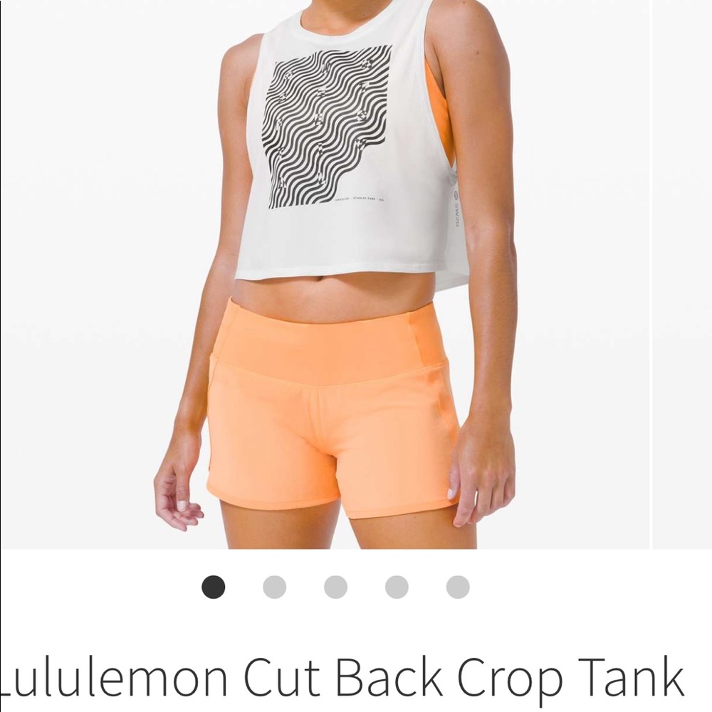 NWT Lululemon crop, Seawheeze ,cut Back Tank , sz 10,